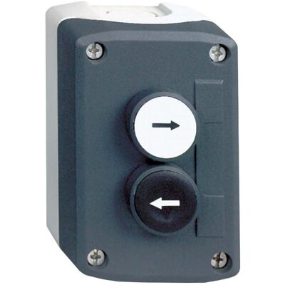 Schneider Electric Boîtier pour montage en saillie XAL-D, 2 boutons-poussoirs, 2S XALD223, Bouton + interrupteur, Gris Schneider Electric Boîtier pour montage en saillie XAL-D, 2 boutons-poussoirs, 2S XALD223, Bouton + interrupteur, Gris