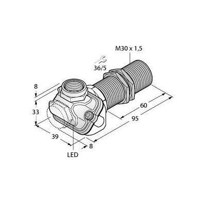 Turck Capteur inductif BI15U-EM30WDTC-AP6X (Capteur), Module électronique Turck Capteur inductif BI15U-EM30WDTC-AP6X (Capteur), Module électronique