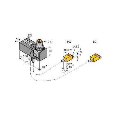 Turck Ni2ISI0,055 - Capteur inductif - 2mm, PNP, 10-30V DC Turck Ni2ISI0,055 - Capteur inductif - 2mm, PNP, 10-30V DC
