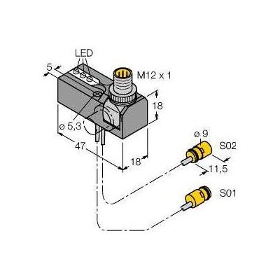 Turck Capteur inductif Ni2-K09 #1650039, Module électronique Turck Capteur inductif Ni2-K09 #1650039, Module électronique