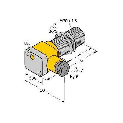 Turck TURC BI10-G30SK-Y1X Capteur inductif KEMA 02 ATEX 1090X (Capteur), Module électronique Turck TURC BI10-G30SK-Y1X Capteur inductif KEMA 02 ATEX 1090X (Capteur), Module électronique