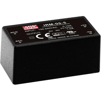 Mean Well MW IRM-05-12 AC/DC-Printnetzteil 12 V/DC 0.42 A 5 W, Imprimante : accessoires Mean Well MW IRM-05-12 AC/DC-Printnetzteil 12 V/DC 0.42 A 5 W, Imprimante : accessoires