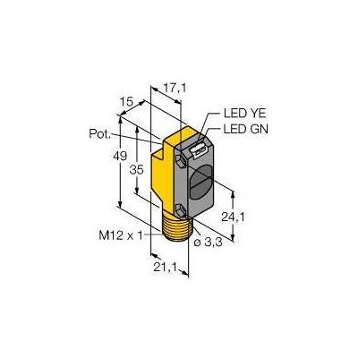 Turck, Détecteur de mouvements, Opto Sensor Récepteur barrage QS18VN6RBQ8 (3 m) Turck, Détecteur de mouvements, Opto Sensor Récepteur barrage QS18VN6RBQ8 (3 m)