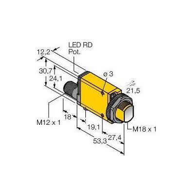 Turck, Détecteur de mouvements, Opto Sensor Récepteur barrage SM31RFQD (3 m) Turck, Détecteur de mouvements, Opto Sensor Récepteur barrage SM31RFQD (3 m)
