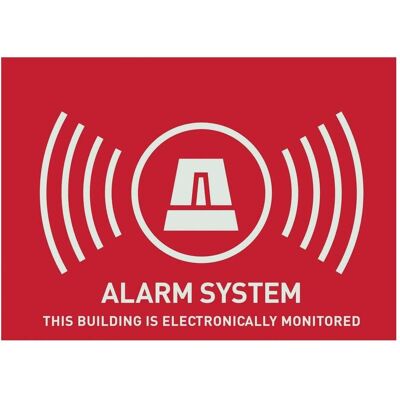 Abus, Protection contre le cambriolage + système d'alarme, Autocollant d'avertissement Système d'alarme Abus, Protection contre le cambriolage + système d'alarme, Autocollant d'avertissement Système d'alarme