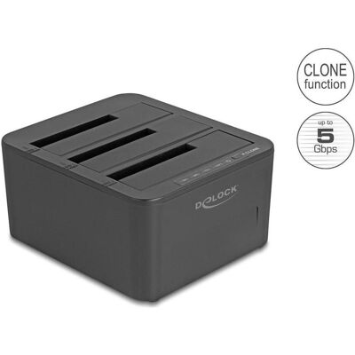Delock USB Dockingstation für 3 x SATA HDD / SSD mit 1:2 Klon Funktion, Disque dur : accessoires Delock USB Dockingstation für 3 x SATA HDD / SSD mit 1:2 Klon Funktion, Disque dur : accessoires
