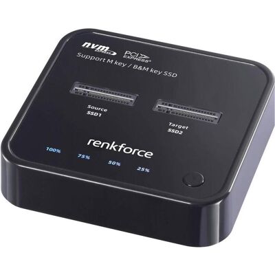 Renkforce RF-TPCD-300 1fach Festplatten-Kopierstation M.2 PCIe NVMe, USB-C (M.2), Boîtier pour disques durs Renkforce RF-TPCD-300 1fach Festplatten-Kopierstation M.2 PCIe NVMe, USB-C (M.2), Boîtier pour disques durs