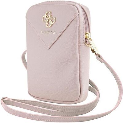 Sac pour téléphone rose Guess avec zip et logo - Accessoire Sac pour téléphone rose Guess avec zip et logo - Accessoire