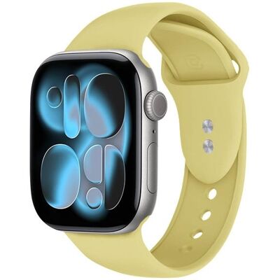 Crong Apple Watch Silikonarmband 38–42 mm (20 mm, Silicone), Sangles de montre, Jaune Crong Apple Watch Silikonarmband 38–42 mm (20 mm, Silicone), Sangles de montre, Jaune