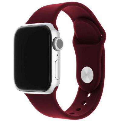 Fixed Zestaw pasków silikonowych do Apple Watch 42/44/45/49mm, bordowo-czerwony (Silicone), Sangles de montre, Rouge Fixed Zestaw pasków silikonowych do Apple Watch 42/44/45/49mm, bordowo-czerwony (Silicone), Sangles de montre, Rouge