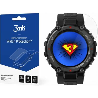 3MK Xiaomi Amazfit T-Rex Pro - Watch Protection? v. FlexibleGlass Lite, Film de protection pour smartwatch, Transparent 3MK Xiaomi Amazfit T-Rex Pro - Watch Protection? v. FlexibleGlass Lite, Film de protection pour smartwatch, Transparent