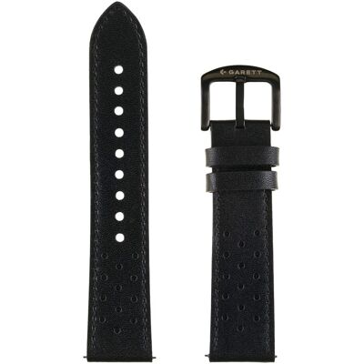 Garett univerzální řemínek 22 mm, černý kožený, Montre connectée : accessoires, Noir Garett univerzální řemínek 22 mm, černý kožený, Montre connectée : accessoires, Noir