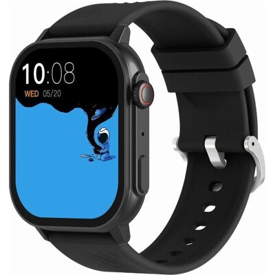Gravity GT15-1 Smartwatch, schwarzes Silikonarmband + schwarzes Armband (sans carte SIM), Montre connectée Gravity GT15-1 Smartwatch, schwarzes Silikonarmband + schwarzes Armband (sans carte SIM), Montre connectée