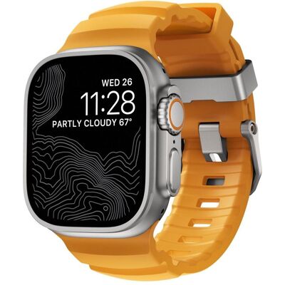 Nomad Bande Rocky Point (44 mm, 45 mm, 46 mm, 49 mm, Cuir, Cuir, Matières plastiques, Titane, Titane), Sangles de montre, Jaune Nomad Bande Rocky Point (44 mm, 45 mm, 46 mm, 49 mm, Cuir, Cuir, Matières plastiques, Titane, Titane), Sangles de montre, Jaune