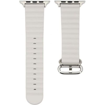 Connect Montre 42/44/45mm en cuir marin (42 mm, Cuir), Sangles de montre, Blanc Connect Montre 42/44/45mm en cuir marin (42 mm, Cuir), Sangles de montre, Blanc