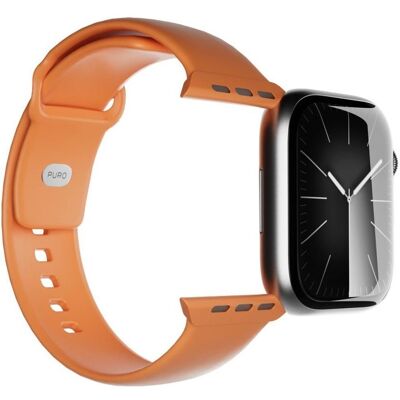 Puro "ICON" Apple Watch Armband 44-45-46-49mm (Silicone), Sangles de montre, Orange Puro "ICON" Apple Watch Armband 44-45-46-49mm (Silicone), Sangles de montre, Orange