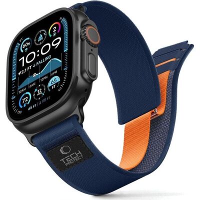 Tech-Protect NYLON ELITE APPLE WATCH 8 / 9 / 10 / 11 / SE / ULTRA (44 / 45 / 46 / 49 MM) NAVY/ORANGE (44 mm, 45 mm, 46 mm, 49 mm, Nylon), Sangles de montre, Orange, Bleu, Multicolore Tech-Protect NYLON ELITE APPLE WATCH 8 / 9 / 10 / 11 / SE / ULTRA (44 / 45 / 46 / 49 MM) NAVY/ORANGE (44 mm, 45 mm, 46 mm, 49 mm, Nylon), Sangles de montre, Orange, Bleu, Multicolore