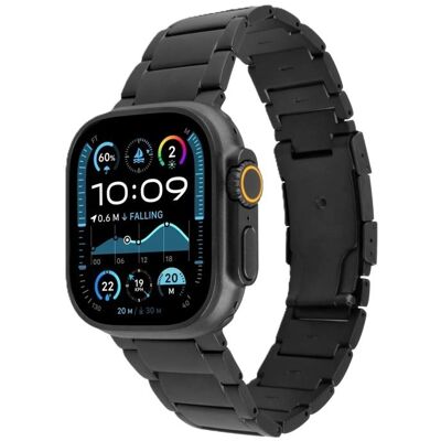Fixed Titan Clock Basis Apple Watch 44/45/46/49mm für Smart Watch, schwarz (Acier inoxydable, Métal, Titane), Sangles de montre, Noir Fixed Titan Clock Basis Apple Watch 44/45/46/49mm für Smart Watch, schwarz (Acier inoxydable, Métal, Titane), Sangles de montre, Noir