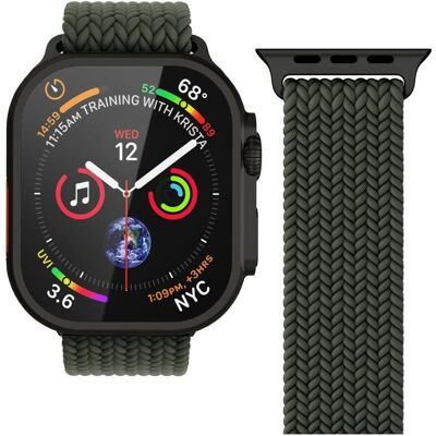 Vonmählen Boucle tissée - 40 41 42mm - One Size (40 mm, Nylon), Sangles de montre, Noir, Vert Vonmählen Boucle tissée - 40 41 42mm - One Size (40 mm, Nylon), Sangles de montre, Noir, Vert