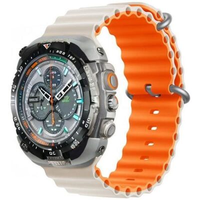 Devia Bracelet Deluxe Sport6 pour Apple Watch 38mm/ 40mm/ 41mm starlight orange (41 mm, Silicone), Sangles de montre, Orange, Gris Devia Bracelet Deluxe Sport6 pour Apple Watch 38mm/ 40mm/ 41mm starlight orange (41 mm, Silicone), Sangles de montre, Orange, Gris