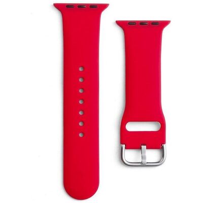 Bracelet en Silicone Rouge pour Apple Watch - Compatible avec Ultra, 8, 7, 6, 5, 4, 3, SE (42-49mm) - Bracelet de Montre Bracelet en Silicone Rouge pour Apple Watch - Compatible avec Ultra, 8, 7, 6, 5, 4, 3, SE (42-49mm) - Bracelet de Montre