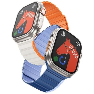 Bracelet en silicone magnétique HOCO pour Apple Watch - 38/40/41mm - Bleu Bracelet en silicone magnétique HOCO pour Apple Watch - 38/40/41mm - Bleu