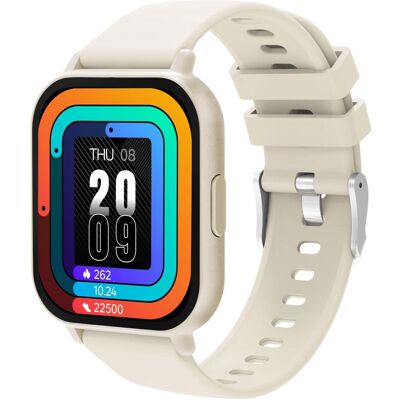 Denver SWC-176BE Beige - Bluetooth Smart Watch with health sensors & call function (sans carte SIM), Montre connectée Denver SWC-176BE Beige - Bluetooth Smart Watch with health sensors & call function (sans carte SIM), Montre connectée