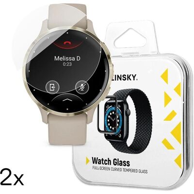 Wozinsky 2x Full Glue Garmin Venu 3S (41mm), Film de protection pour smartwatch, Transparent Wozinsky 2x Full Glue Garmin Venu 3S (41mm), Film de protection pour smartwatch, Transparent