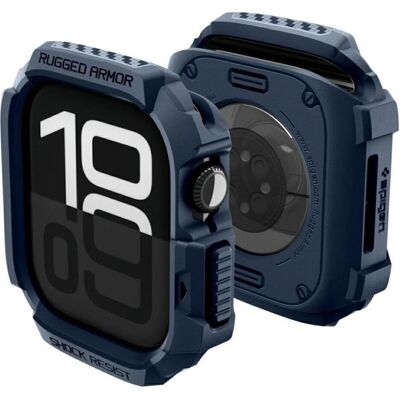 Spigen - Rugged Armor V2 - Apple Watch 10 42mm / Watch 11 42mm - Navy Blue, Montre connectée : accessoires, Bleu Spigen - Rugged Armor V2 - Apple Watch 10 42mm / Watch 11 42mm - Navy Blue, Montre connectée : accessoires, Bleu