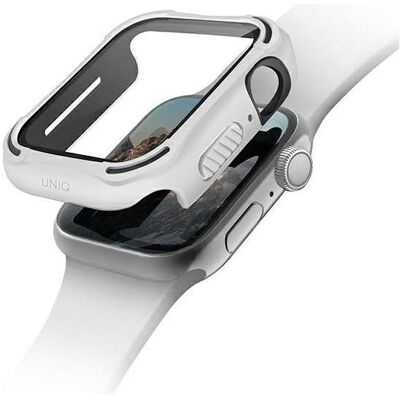 Coque UNIQ pour Apple Watch 40mm avec verre trempé - Blanc - Accessoire montre connectée Coque UNIQ pour Apple Watch 40mm avec verre trempé - Blanc - Accessoire montre connectée