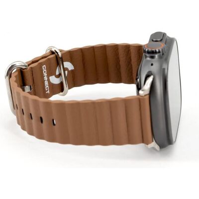 Connect Montre 42/44/45mm en cuir marin (42 mm, 44 mm, 45 mm, Cuir), Sangles de montre, Marron Connect Montre 42/44/45mm en cuir marin (42 mm, 44 mm, 45 mm, Cuir), Sangles de montre, Marron