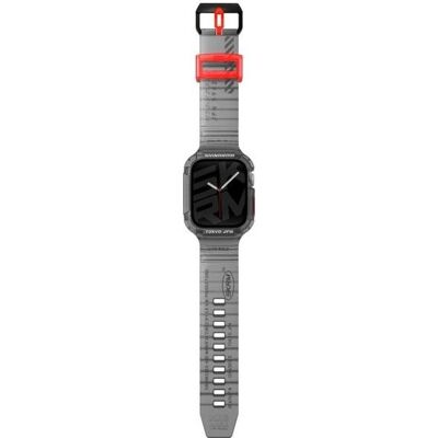 Skinarma Bracelet+Coque Apple Watch Fumée - 44mm/45mm Uhrenarmband Skinarma Bracelet+Coque Apple Watch Fumée - 44mm/45mm Uhrenarmband