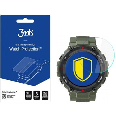 3MK hybrid glass Watch Protection FG for Xiaomi Amazfit T-Rex 1.3, Film de protection pour smartwatch, Transparent 3MK hybrid glass Watch Protection FG for Xiaomi Amazfit T-Rex 1.3, Film de protection pour smartwatch, Transparent