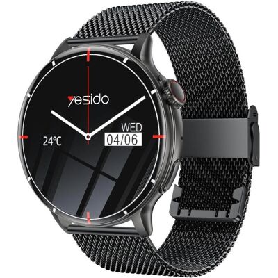 Yesido SMARTWATCH BT 5.2 300mAh IP67 WITH 2 STRAPS BLACK, Montre connectée Yesido SMARTWATCH BT 5.2 300mAh IP67 WITH 2 STRAPS BLACK, Montre connectée