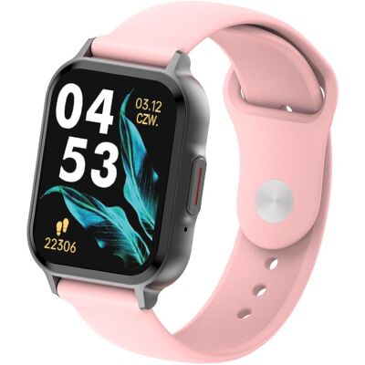 Forever Smartwatch SW-115 lite square SPACE GRAY/PINK (sans carte SIM), Montre connectée Forever Smartwatch SW-115 lite square SPACE GRAY/PINK (sans carte SIM), Montre connectée