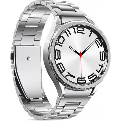 Puro METAL Stainless Steel Strap for Samsung Galaxy Watch 4 / 4 Classic / 5 / 5 Pro / 6 / 6 Classic (Acier inoxydable), Sangles de montre, Gris, Argent Puro METAL Stainless Steel Strap for Samsung Galaxy Watch 4 / 4 Classic / 5 / 5 Pro / 6 / 6 Classic (Acier inoxydable), Sangles de montre, Gris, Argent