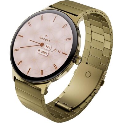 Garett Smartwatch Verona 2 zlatá SOLID steel (43 mm, sans carte SIM), Montre connectée Garett Smartwatch Verona 2 zlatá SOLID steel (43 mm, sans carte SIM), Montre connectée