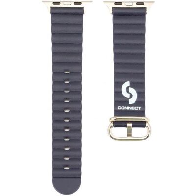 Connect Montre 42/44/45mm en cuir marin (42 mm, 44 mm, 45 mm, Cuir marin), Sangles de montre, Bleu Connect Montre 42/44/45mm en cuir marin (42 mm, 44 mm, 45 mm, Cuir marin), Sangles de montre, Bleu