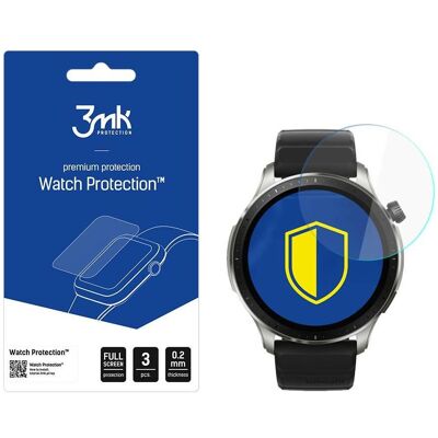 3MK Watch Protection FlexibleGlass Lite do Amazfit GTR 4 46mm, Film de protection pour smartwatch, Transparent 3MK Watch Protection FlexibleGlass Lite do Amazfit GTR 4 46mm, Film de protection pour smartwatch, Transparent