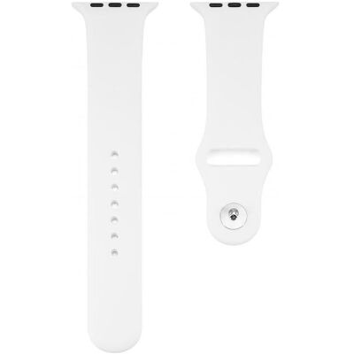 Connect Montre 42/44/45mm Silicone Loop (S/M 110mm) (Silicone), Sangles de montre, Blanc Connect Montre 42/44/45mm Silicone Loop (S/M 110mm) (Silicone), Sangles de montre, Blanc