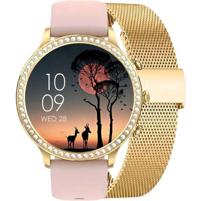 Gravity Smartwatch Złoty Pasek i Bransoleta GT5-3 (44 mm, sans carte SIM), Montre connectée Gravity Smartwatch Złoty Pasek i Bransoleta GT5-3 (44 mm, sans carte SIM), Montre connectée