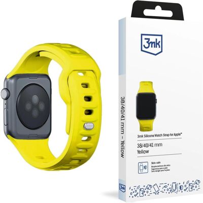 3MK Silicone Watch Strap żółty/yellow dla Apple Watch 38/40/41mm (Acier inoxydable, Silicone), Sangles de montre, Jaune 3MK Silicone Watch Strap żółty/yellow dla Apple Watch 38/40/41mm (Acier inoxydable, Silicone), Sangles de montre, Jaune