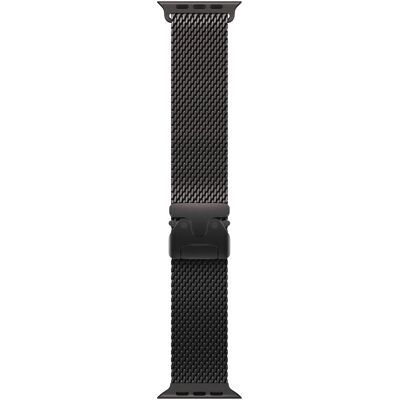 Apple Boucle milanaise en titane noir (44 mm, 45 mm, 46 mm, 49 mm, 95% de titane recyclé, Titane, Titane), Sangles de montre, Noir Apple Boucle milanaise en titane noir (44 mm, 45 mm, 46 mm, 49 mm, 95% de titane recyclé, Titane, Titane), Sangles de montre, Noir