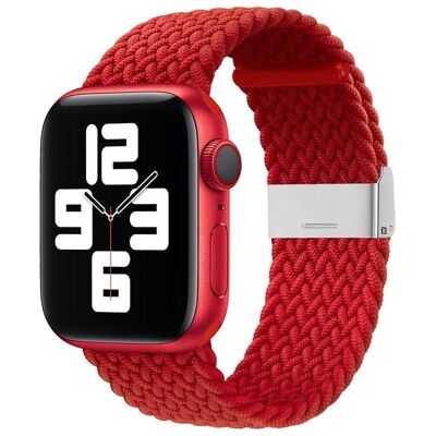 iLike Montre 42/44/45mm Braided Fabric Strap (Tissu à mailles), Sangles de montre, Rouge iLike Montre 42/44/45mm Braided Fabric Strap (Tissu à mailles), Sangles de montre, Rouge