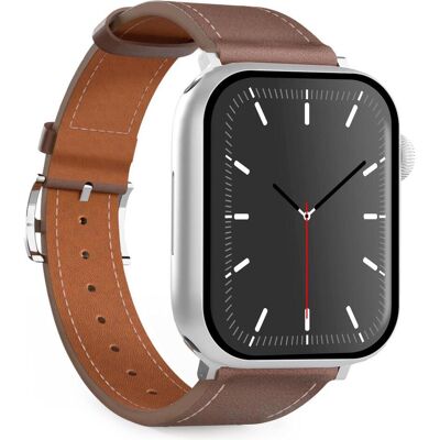 Puro Florence Lederarmband für Apple Watch (Cuir véritable, Cuir véritable), Sangles de montre, Marron Puro Florence Lederarmband für Apple Watch (Cuir véritable, Cuir véritable), Sangles de montre, Marron