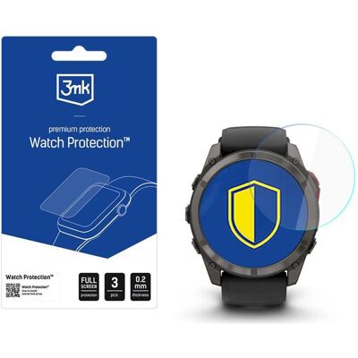 3MK hybridní sklo Watch Protection FlexibleGlass pro Garmin Fenix 8 Pro 51mm (Amoled, MicroLED), Film de protection pour smartwatch, Transparent 3MK hybridní sklo Watch Protection FlexibleGlass pro Garmin Fenix 8 Pro 51mm (Amoled, MicroLED), Film de protection pour smartwatch, Transparent