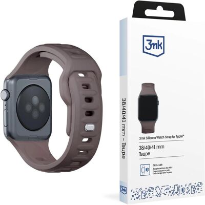 3MK Silicone Watch Strap brązowy/taupe dla Apple Watch 38/40/41mm (Acier inoxydable, Silicone), Sangles de montre, Gris, Marron 3MK Silicone Watch Strap brązowy/taupe dla Apple Watch 38/40/41mm (Acier inoxydable, Silicone), Sangles de montre, Gris, Marron