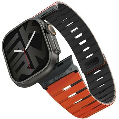 Skinarma Strap Gemini for Apple Watch 49/46/45/44 mm orange (Acier inoxydable, Matières plastiques, Silicone), Sangles de montre, Orange Skinarma Strap Gemini for Apple Watch 49/46/45/44 mm orange (Acier inoxydable, Matières plastiques, Silicone), Sangles de montre, Orange