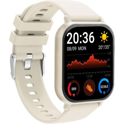 Denver SWC-176BE Beige - Bluetooth Smart Watch with health sensors & call function (sans carte SIM), Montre connectée Denver SWC-176BE Beige - Bluetooth Smart Watch with health sensors & call function (sans carte SIM), Montre connectée
