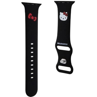 Bracelet Hello Kitty en silicone noir - 42/44/45/49mm - Accessoire Montre Bracelet Hello Kitty en silicone noir - 42/44/45/49mm - Accessoire Montre
